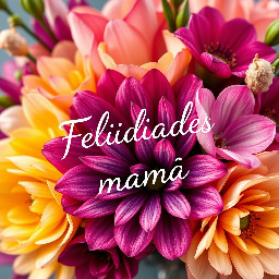 crea una felicitación para el día de la madre que ponga "Felicidades mamá" con flores estilo art nouveau